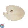 12 Pack Unfinished Wood Palette 12 x 9 inch Wooden Oval Painting Palette for Crafts