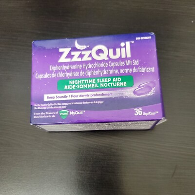 Vicks Nyquil Zzzquil Night Time Sleep Aid 36 Liquid Caps 