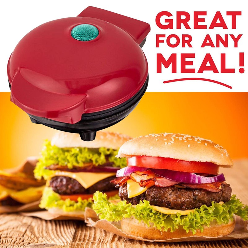 Mini Pancake Maker Non-stick Chaffle Maker Waffle Machine for Breakfast 10cm Dia