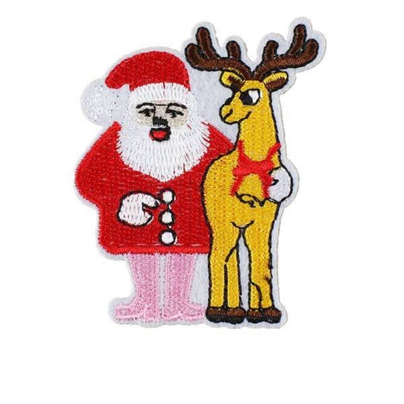 Applique Tissu Thermocollant : Pere NoÃ«L 7*6cm (05)