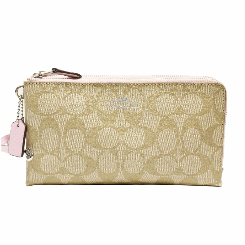 coach double corner zip wallet