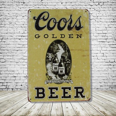 Coors Beer Vintage Style Tin Metal Bar Sign Poster Man Cave Collectible New