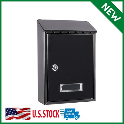Jssmst Mailboxes Wall Mount with Key Lock   Small Metal Mailboxes Horizontal, 12