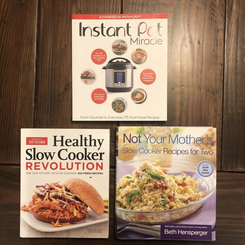 Lot of 3 Slow Cooker Instant Pot Cookbooks Healthy Revolutio