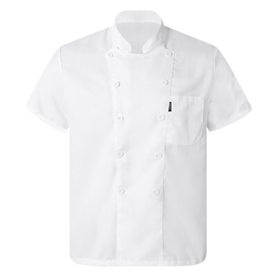 US Men's Chef Coat Double-Breasted Chef Shirt Custom Food Service Uniform Jacket