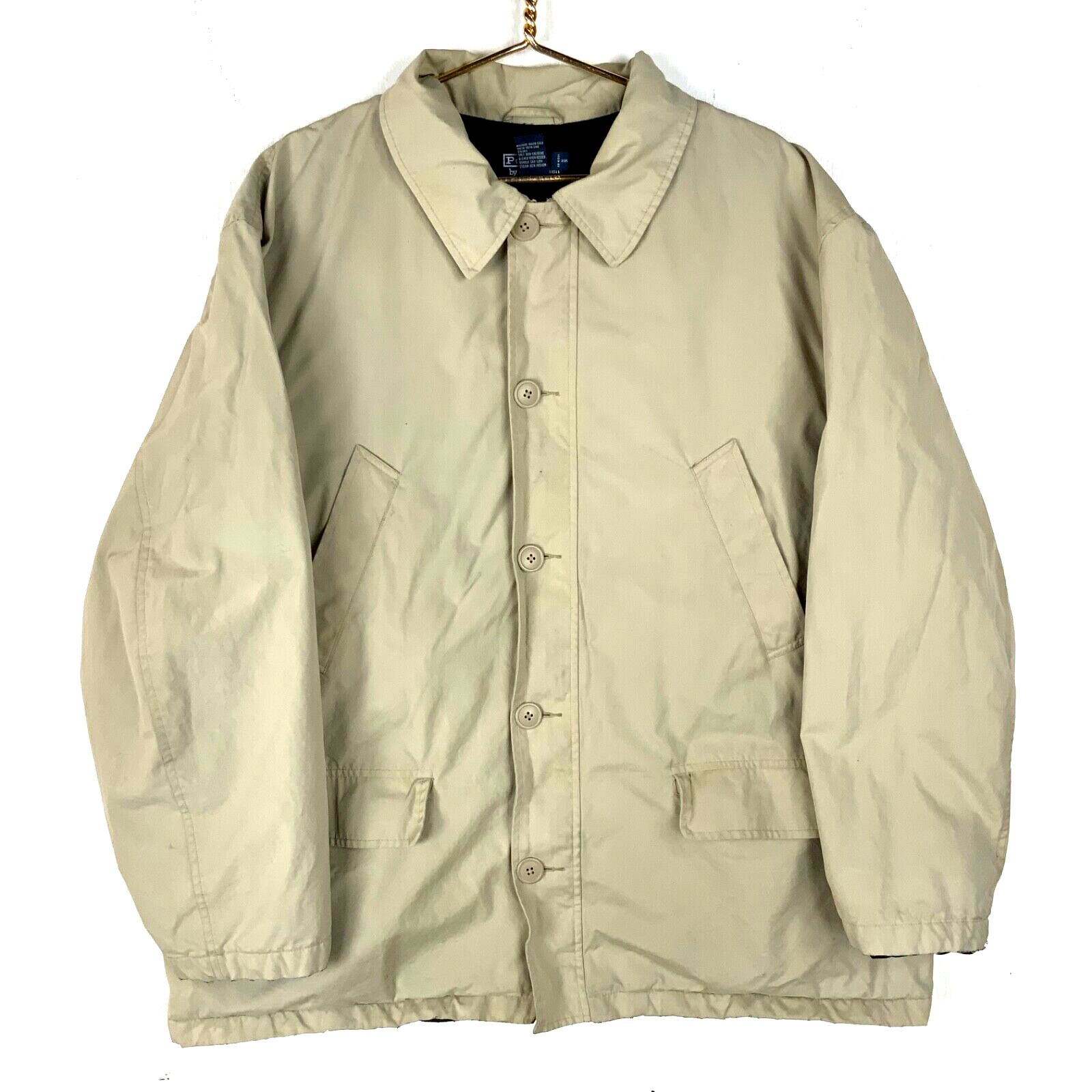 Vintage Polo Ralph Lauren Jacket 2XL Beige Full Zip Lined