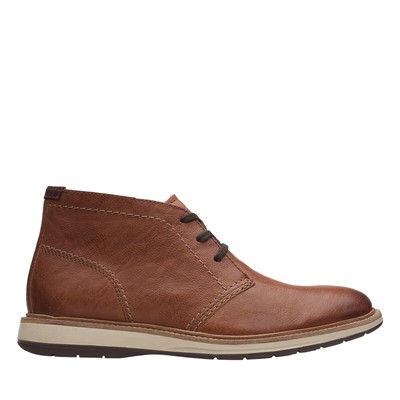Мужские коричневые кожаные ботинки Chukkas на шнуровке Clarks Chantry Mid 26167708