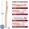 Eyebrow Razor-Face Razors for Women-Dermaplaning Tool for Face Exfoliation and Peach Fuzz with 12 Refill Blades-Facial Dermaplane Razors Shaver-Rose Gold