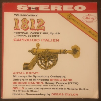 TCHAIKOVSKY 1812 Overture DORATI - 1958 1st Press Mercury CB Stereo LP - EX