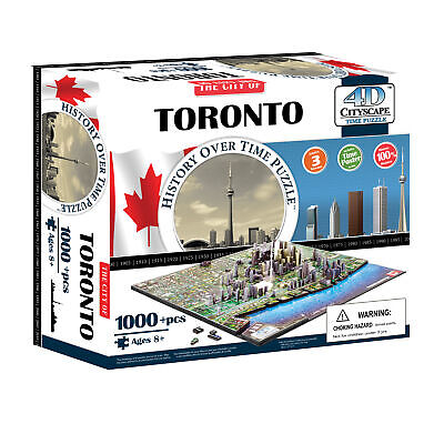 New - 4D Cityscape Time Puzzle - Toronto, Canada - Ages 8+ | 1+ players