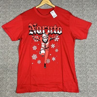 Ripple Junction Men's Red Naruto Tee Large Shippuden Holiday Christmas T-Shirt
