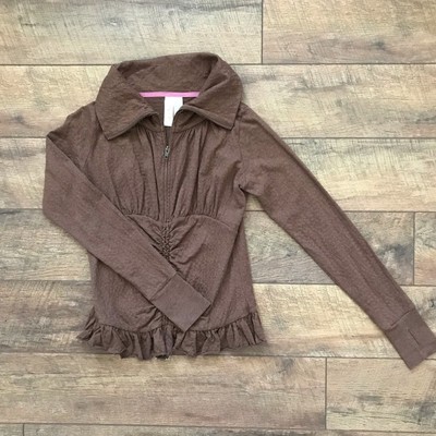 Matilda Jane Brown Paint By Numbers Stealth Jacket XS NWOT