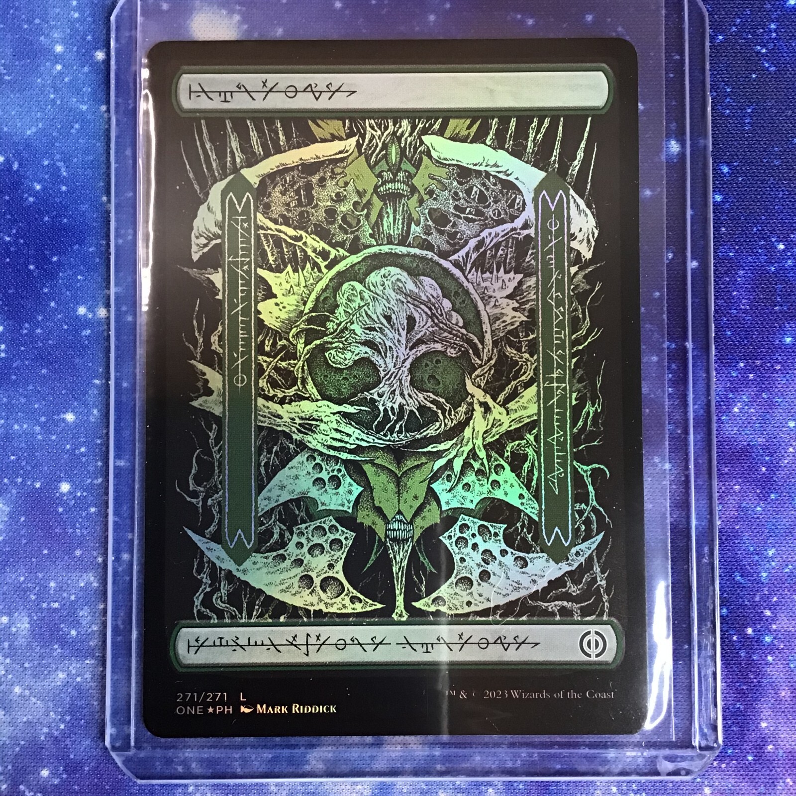 Forest Full Art Phyrexian Text - 271/271 - Foil (Phyrexia