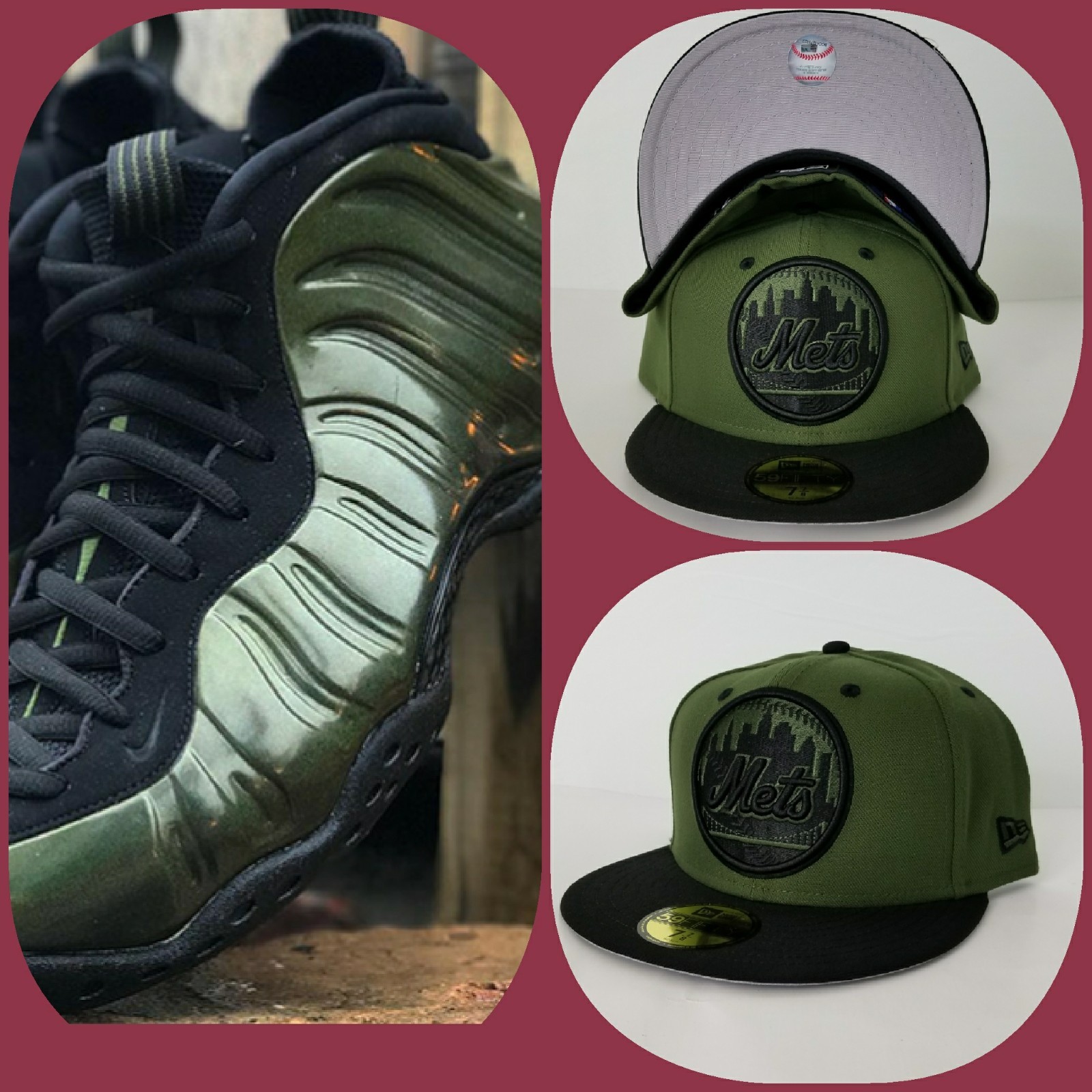 nike foamposite olive green