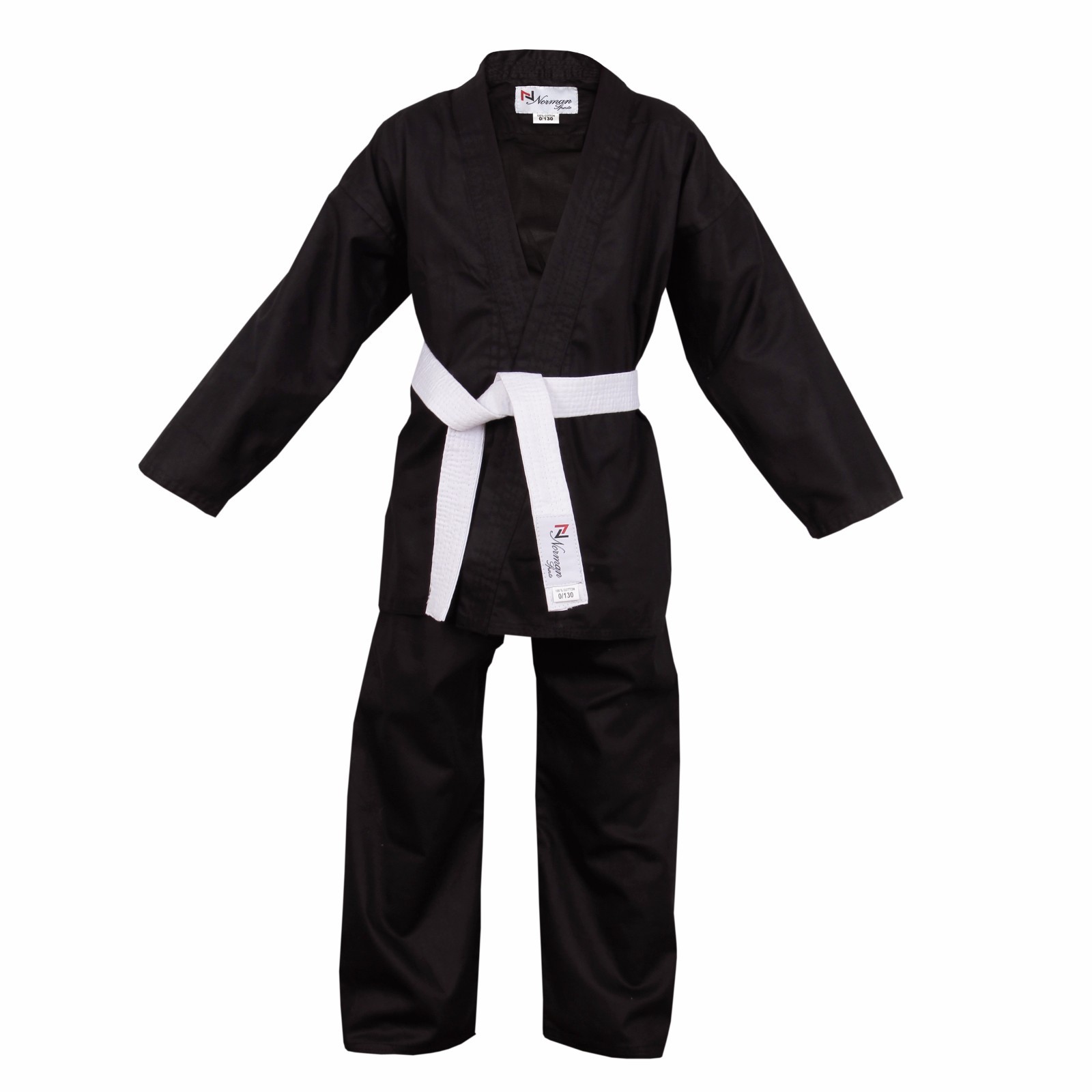 Black Children's Karate Suit Free White Belt Kids Karate suit