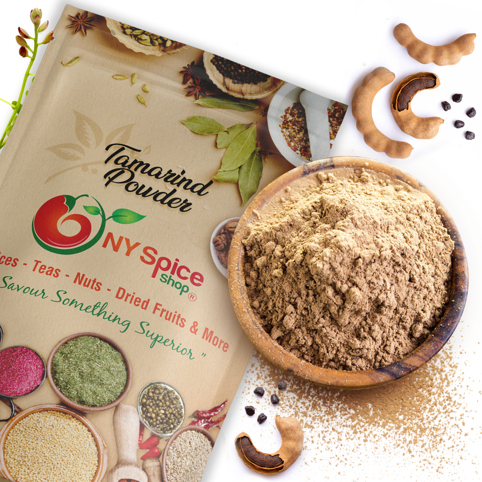 Tamarind Powder Imli Powder Fresh and Hygienic - by NY Spice - FREE SHIP