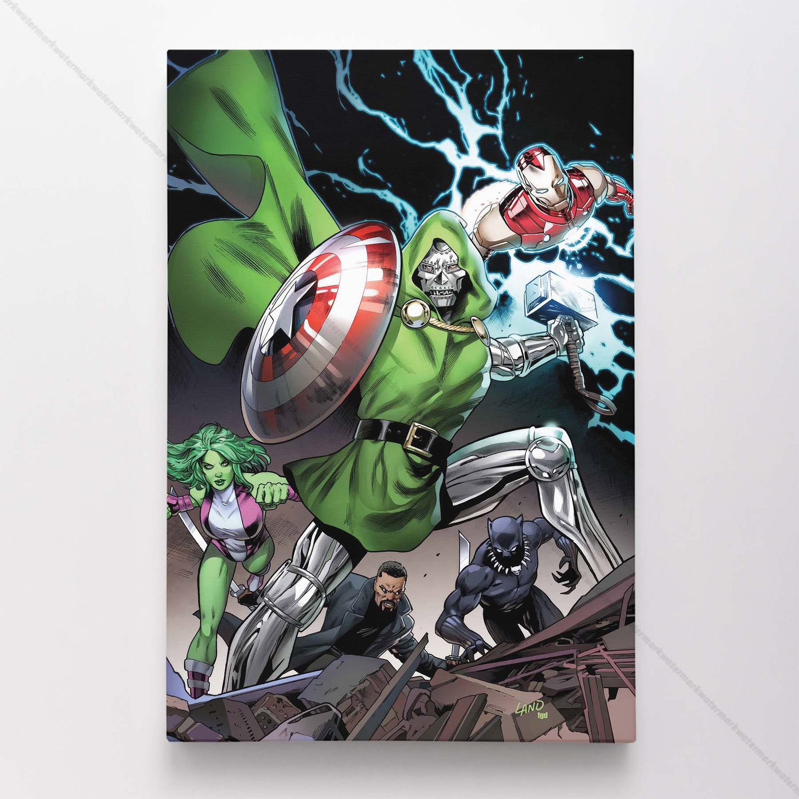 Avengers Poster Canvas Marvel Superhero Comic Book Cover Art Print #5696