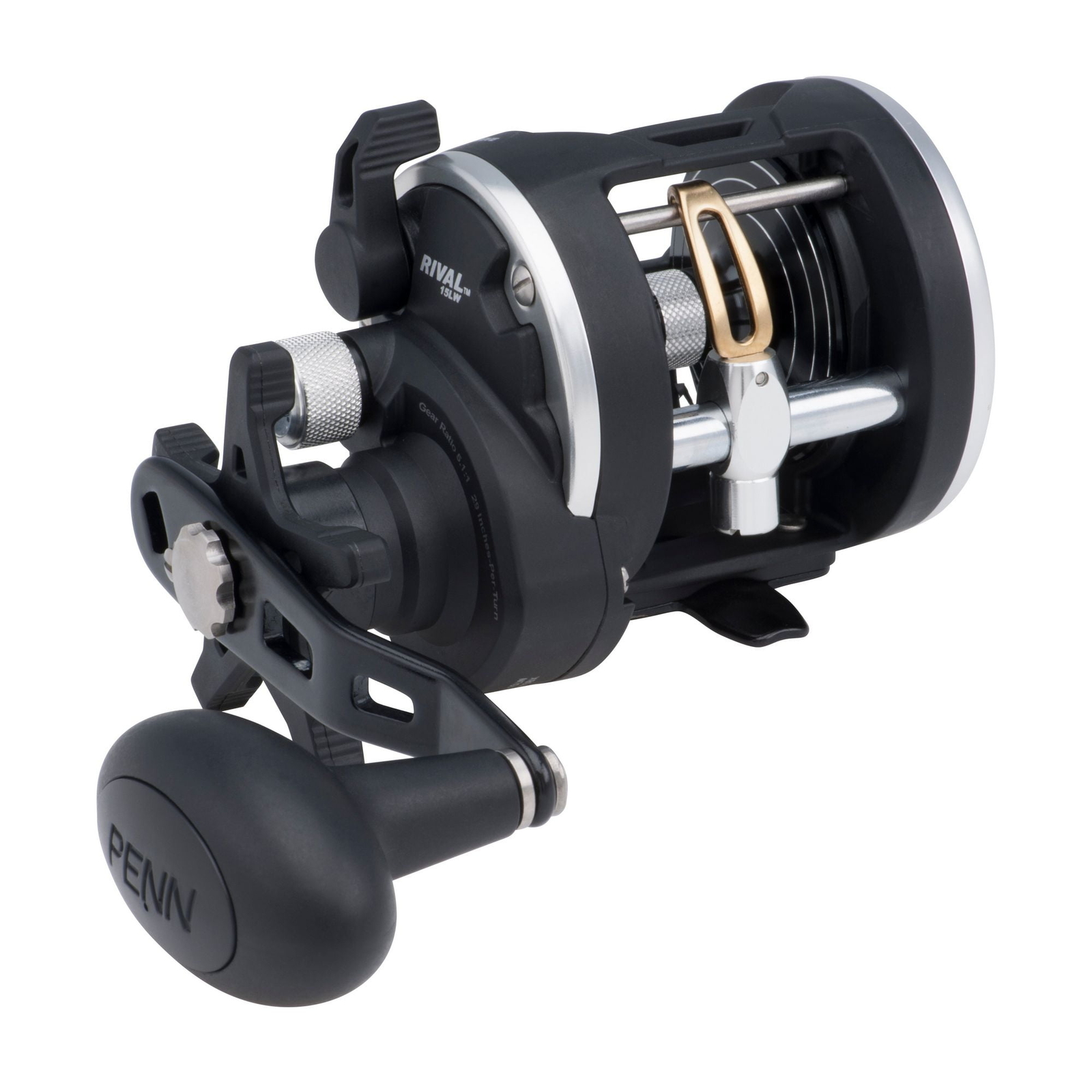 Penn Rival Level Wind Conventional Counter Reel #15 5.1:1 Gear 2BB Right 1403993