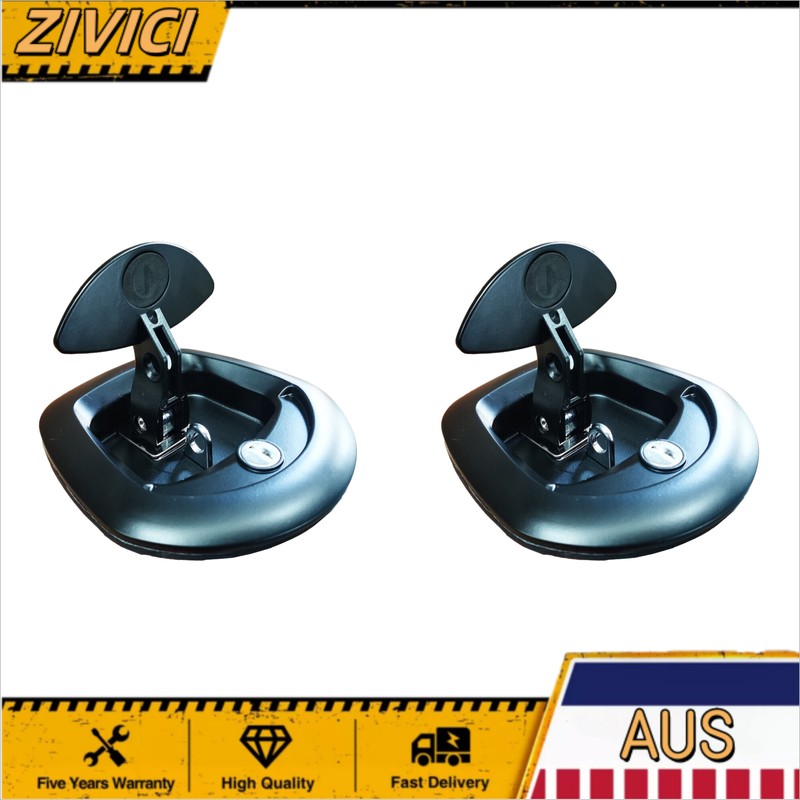2x Black Whale Tail T Handle Lock Latch Compression Lock Trailer Ute Canopy