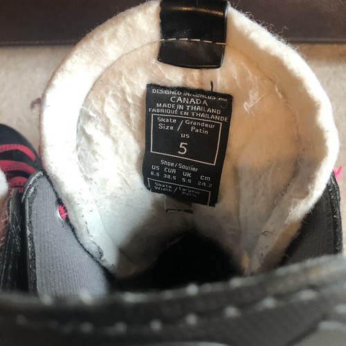 Reebok Ribcore 24K Pro Ice Skates Size 5 US 6.5 Pump Hockey Black