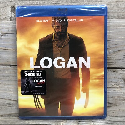 Logan (Blu-ray + DVD, 2017) Includes Theatrical & Noir Version SEALED Marvel