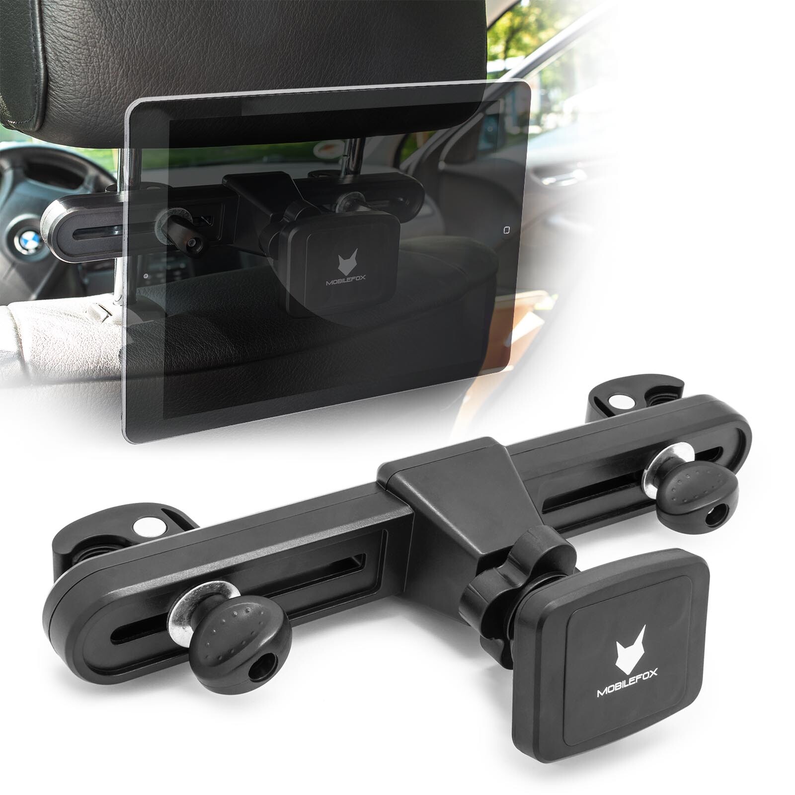 Mobilefox KFZ Auto Kopfstützen Tablet Halterung Halter für