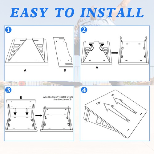 Skateboard Ramp Set For Scooter Bike BMX Inline Roller Skates Ramps and Jumps