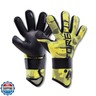Storelli Challenger Goalkeeper Gloves, Youth Soccer Gloves, Enhanced Protection, Adjustable, Superior Grip, Unisex, Yellow Camo, Size 8