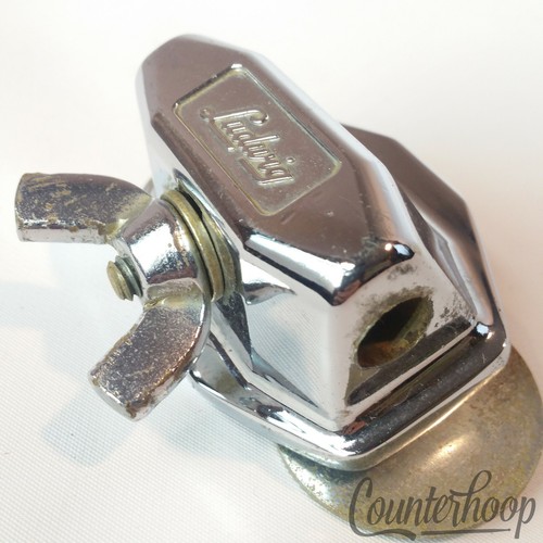 *Ludwig Tom Drum / Bass Spur / Cymbal Arm Mount Chrome Wing-Nut Vintage 60s USA*