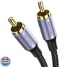 MOSWAG RCA Coaxial Cable 3.3FT/1M, Digital Audio Cable, RCA Digital Coaxial Cord 24K Plated Nylon, Suitable for Home Theaters, Audio Systems, PS3, Wii, Car Sound Systems, Speakers, DVD Players