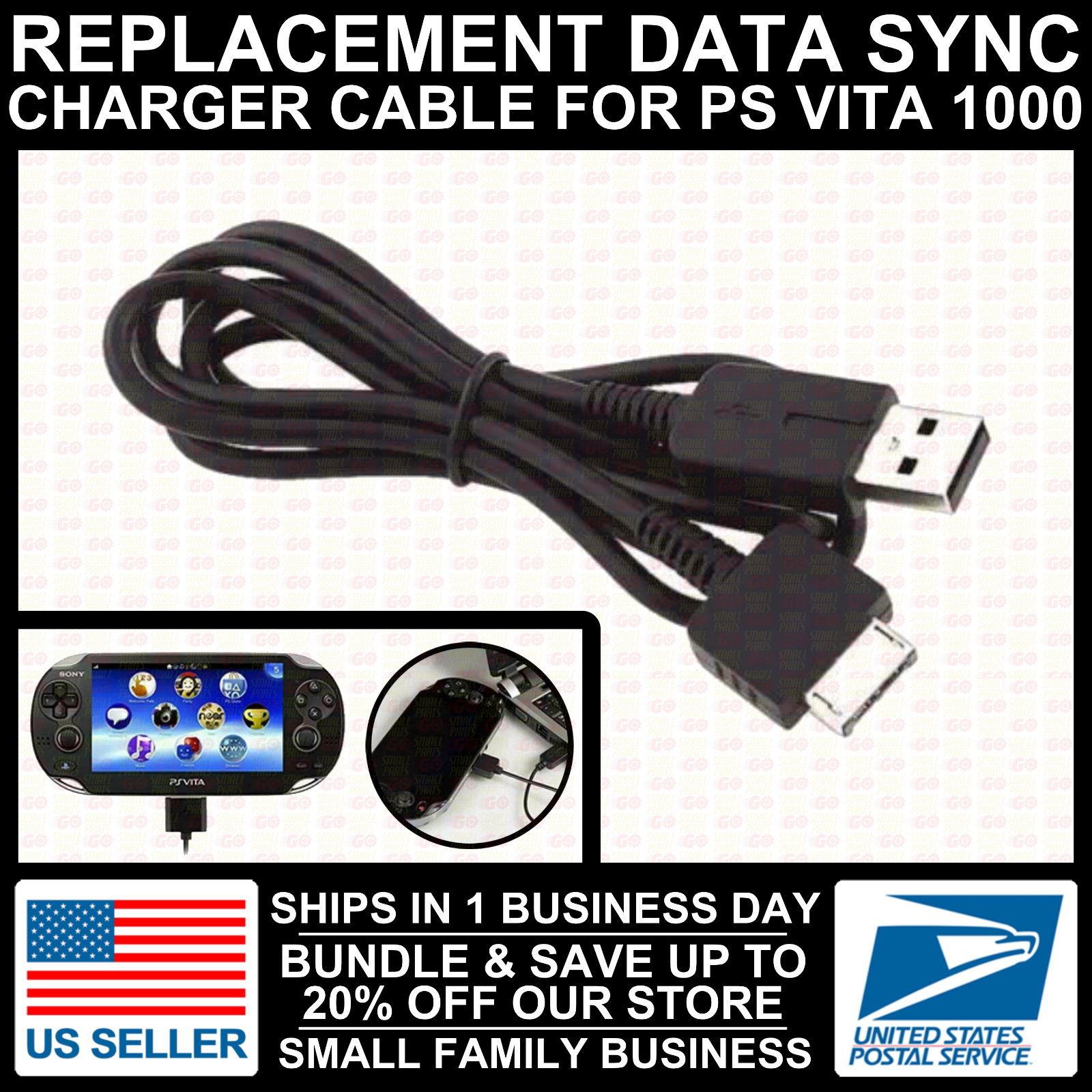 USB Charger Charging Data Sync Transfer Cable For Sony PlayStation PS Vita 1000
