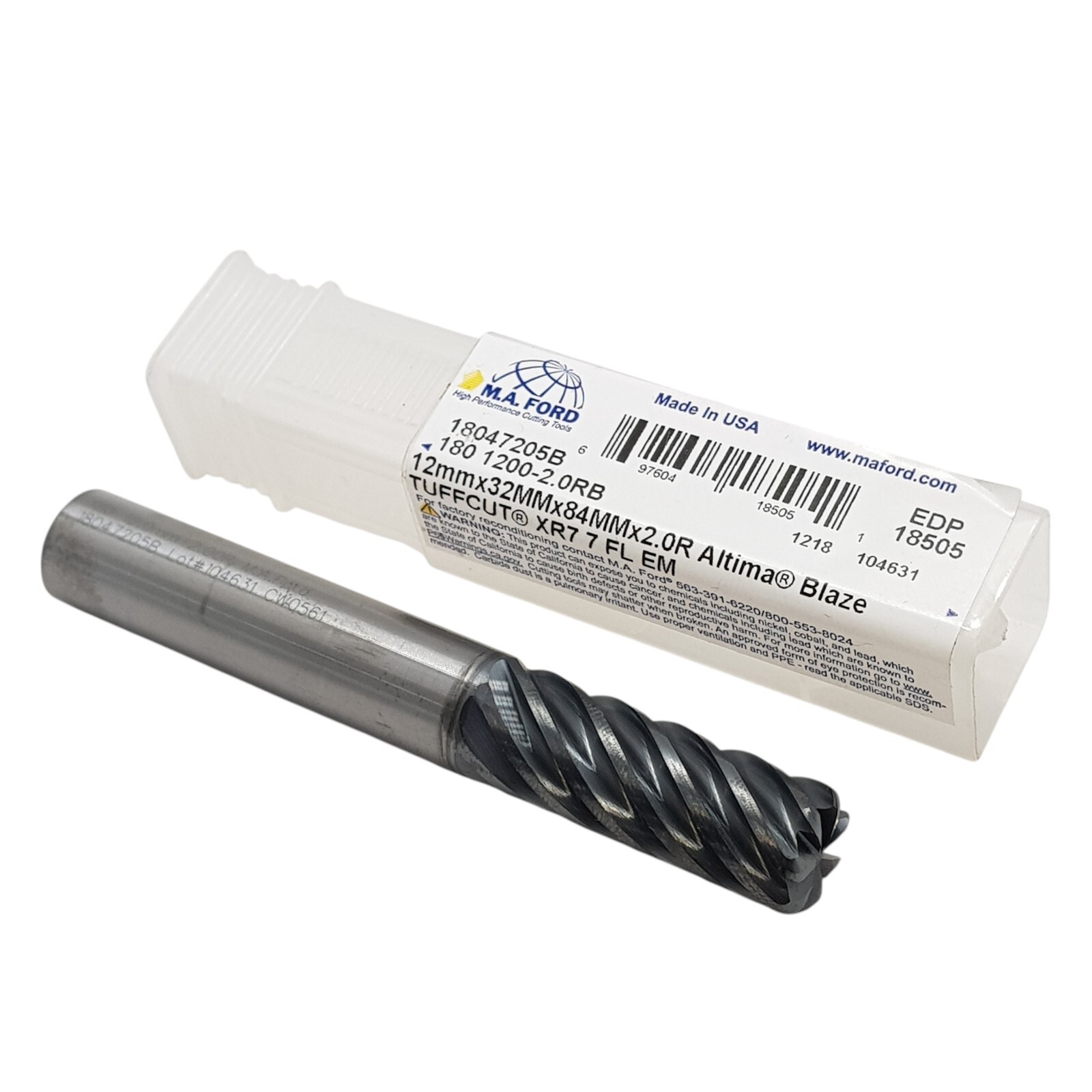 ma-ro M.A. Ford Carbide End Mill 2mm Radius 12mm Blaze Milling
