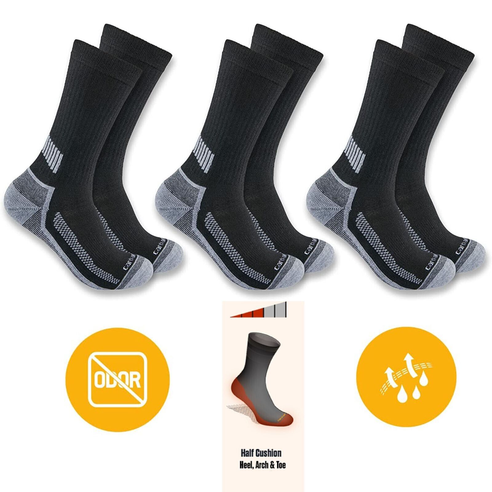 S Force Performance Work Socks Large 3 Pair Pack Pull On Clo