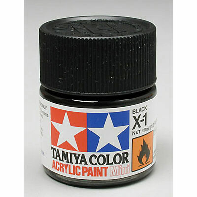 Acrylic Mini X1  Black  Tamiya 10ml TAM81501