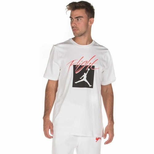 

[AT8958-100] Мужская футболка Air Jordan Jumpman Flight с коротким рукавом, Белый