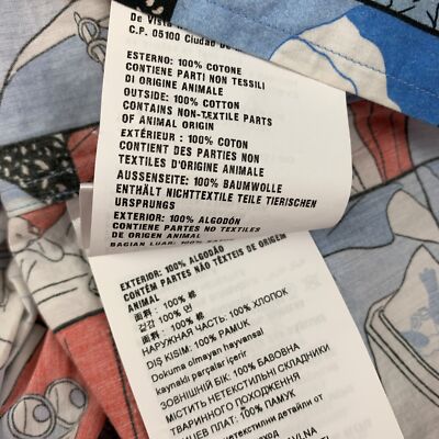 PRADA SS 18 Comic Collection Size S Red Blue Graphic Cotton