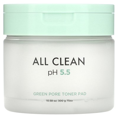 All Clean, Подушечки с тонером Green Pore, 75 подушечек, 10,58 унций (300 г)