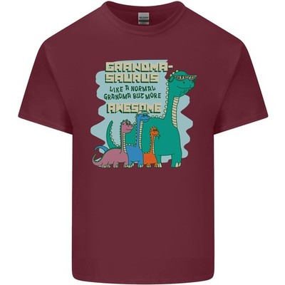 T-Shirt En Coton Léger Grandma-saurus Drôle De Dinosaure Pour Petits-Enfants