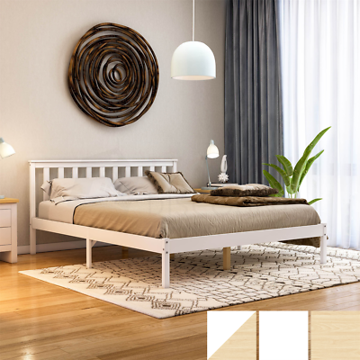 Low wooden king online size bed frame