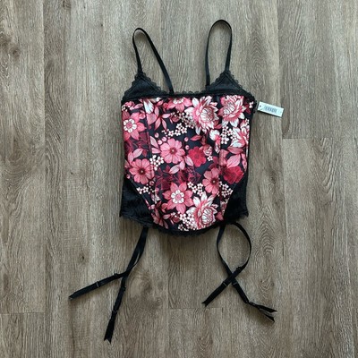 NWT Adore Me Zoie Red Floral Corset