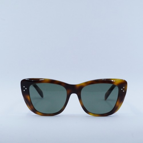 Pre-owned Celine Cl40199i 53n Shiny Havana/green 54-18-140 Sunglasses Authentic