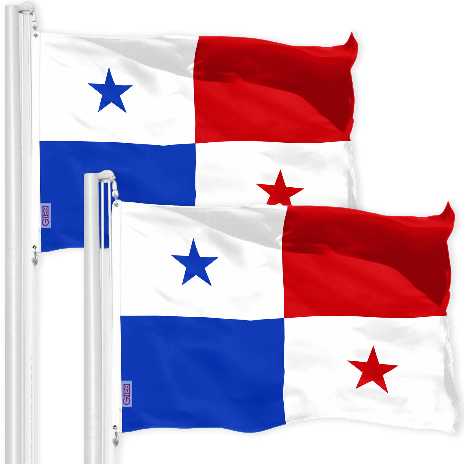 NEW G128 Panama Flag 2-Pack 3x5 FT, Panamanian Printed 150D