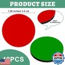 Xuhal 40 Pcs Double Sided Red Green Magnets 1.26'' Red Green Flip Reversible Magnets Dots for Whiteboard Mini Colored Double Sided Reversible Circle Indicators for Office Kitchen Classroom Decoration