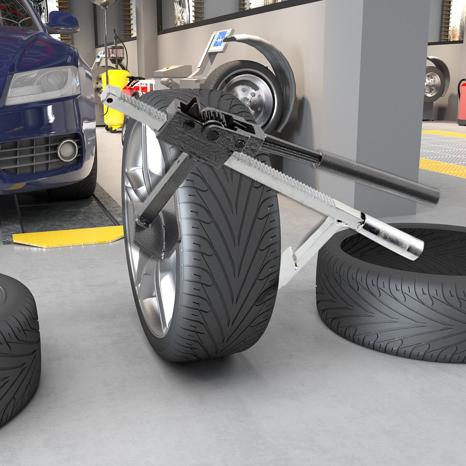 Manual Portable Hand Tire Changer Tire Bead Breaker Mounting & Dismounting Tire