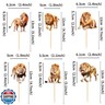 Ercadio 24 Pack Lion Cupcake Toppers Lion Cupcake Picks Animal Cupcake Picks Lion Birthday Cupcake Decorations for Baby Shower Birthday Animal Theme Party Cake Decor Supplies