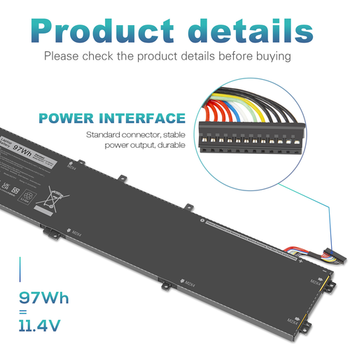 6GTPY丨H5H20 Battery for Dell XPS 15 9570 9560 9550 Precision 5530 5520 5510