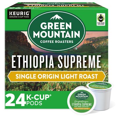 Green Mountain Coffee Roasters Ethiopia Supreme, Keurig K-Cups, 24 Count