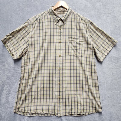 Columbia Button Down Shirt Mens Size XL Plaid Short Sleeve Pocket Extra Large