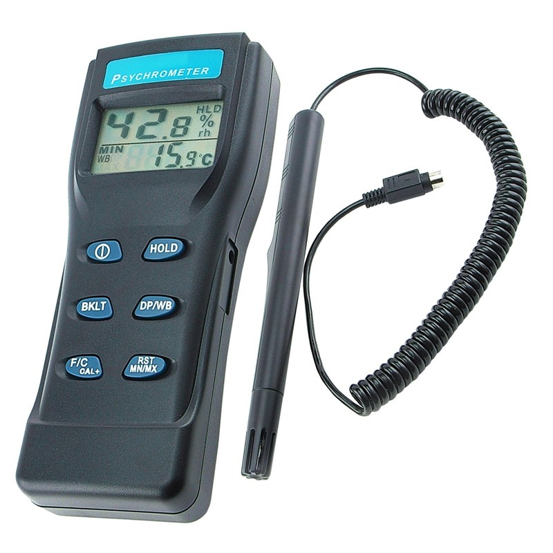 Professional ThermoHygrometer Psychrometer Temperature Humidity RH