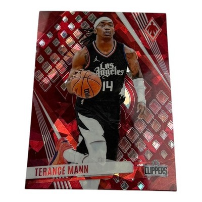 2023-24 Panini Phoenix Terance Mann Red Prizm Cracked Ice Card 247 Clippers